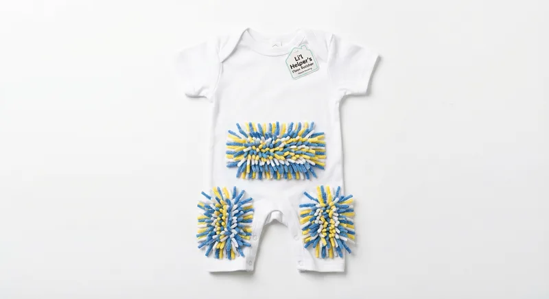 The Baby Mop: A Onesie with Mop Pads That Turns Your Crawling Infant into an Unpaid Janitor