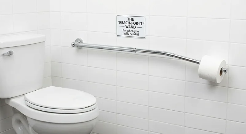 The Long Reach Comfort Wipe: A Stick That Holds Toilet Paper, Marketed to People Who Can Already Reach