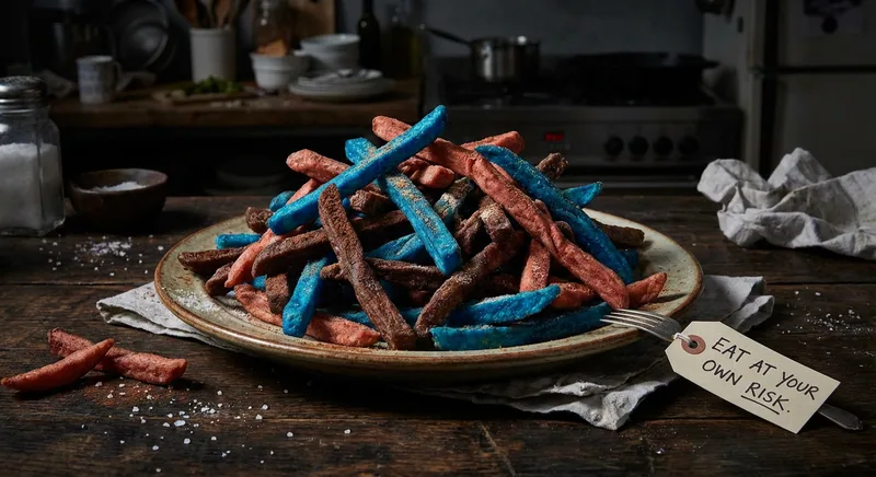 Ore-Ida Funky Fries: Chocolate Fries, Cinnamon Fries, and Blue Fries, Because a Focus Group of Eight-Year-Olds Apparently Ran the Company
