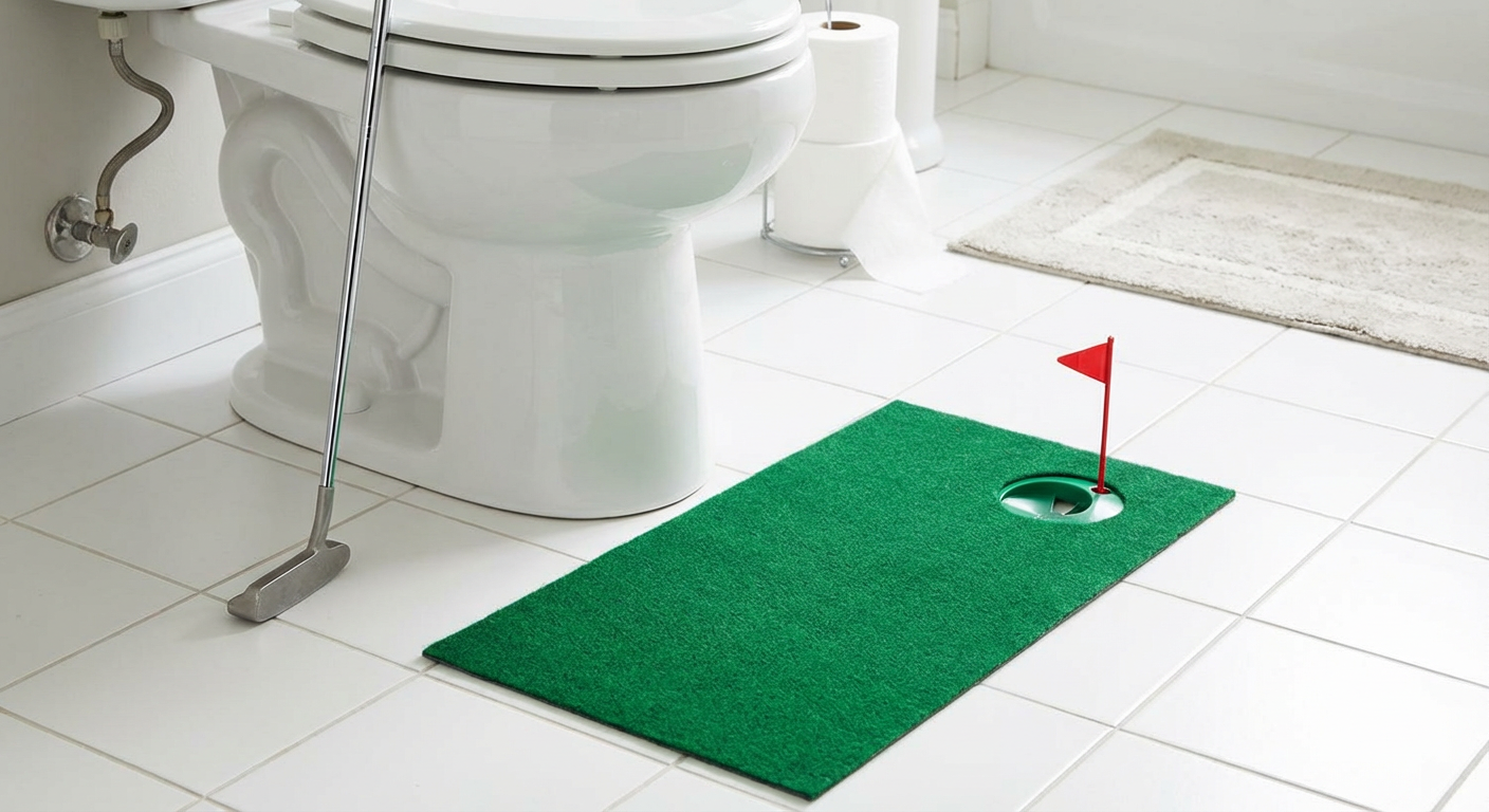 The Potty Putter: Miniature Golf for the Bathroom, Because Defecating Was Apparently Wasted Time You Could Be Improving Your Short Game